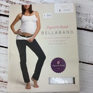 Ingrid & Isabel Women's White Everyday Maternity BellaBand Size 1/ US 6 BN